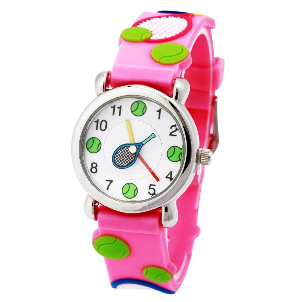 2PCS Hot Resin Strap Children's Boy Girls Kids Student Watch Gift Watches Quartz Wristwatch