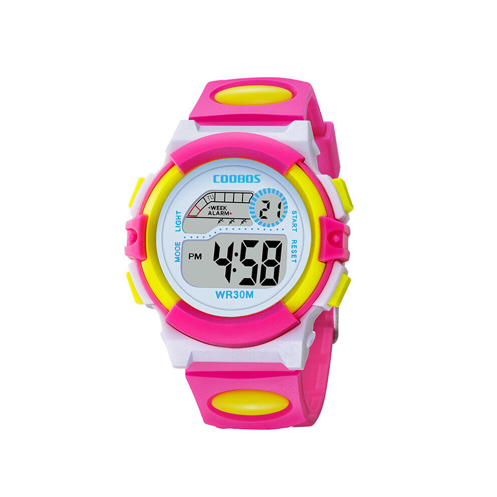 Coolboss school sports clock Luminous Children's wrist watches Multifunction Digital Alarm clock Kid Watch student hour A3364
