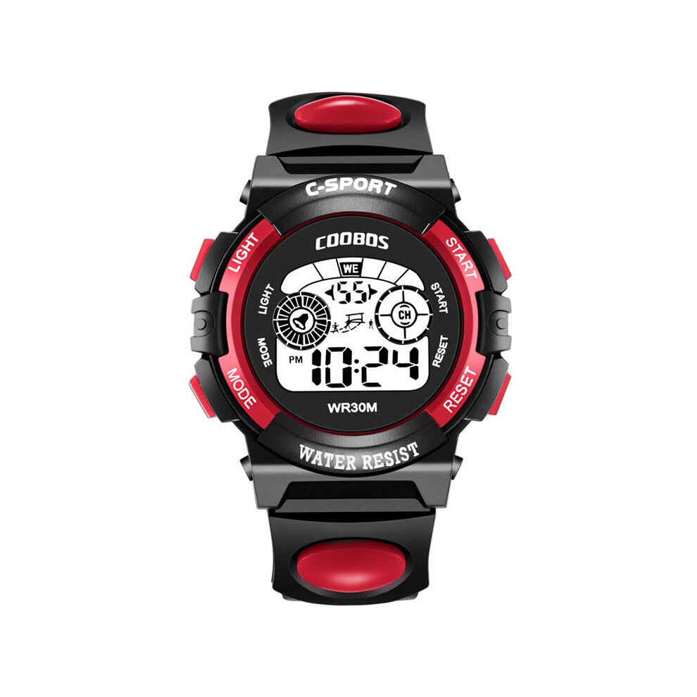 Coolboss sports clock Luminous Children's wrist watches Multifunction Digital Alarm clock Kids Watch School student hour A3361