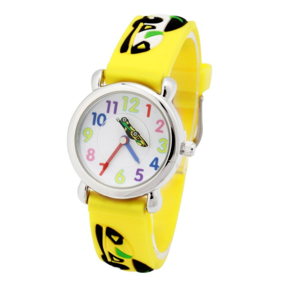 2pcs 3D Racing Childrens Boys Kids Waterproof Silicone Band Watch outdoor sport Watches