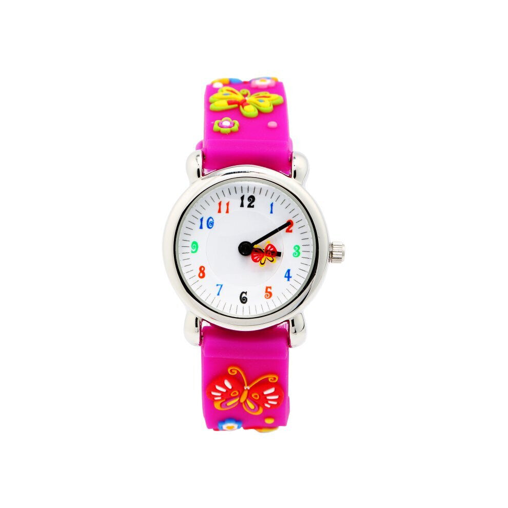Sport butterfly Watch Wristwatch Childrens Boys Kids Waterproof Silicone Band Watches