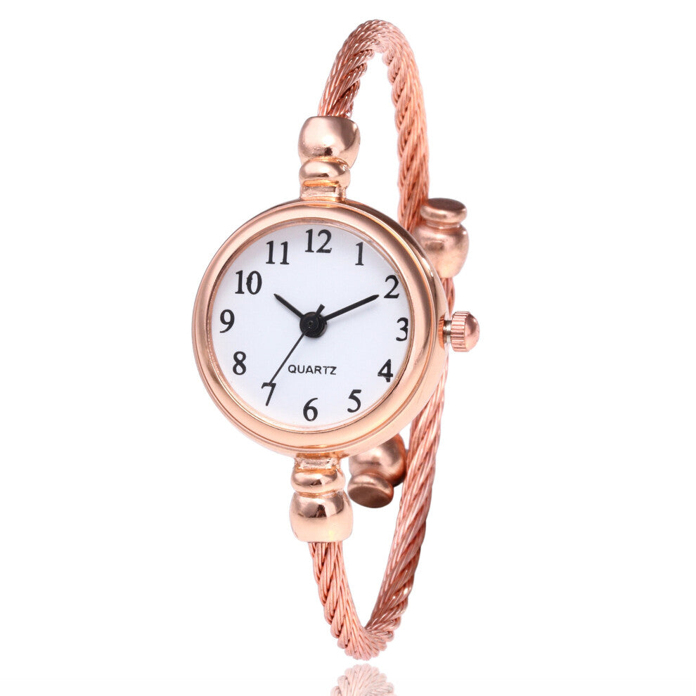 Bangle Bracelet Women Watches Stainless Steel Retro Ladies Quartz Wristwatches Small Clock