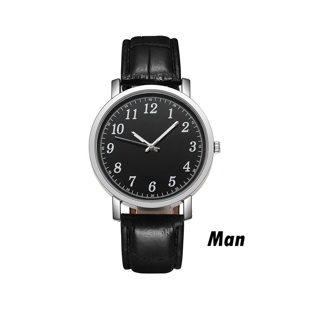 Pu Leather Wrist Watch Men Woman Couples Watches Clock Quartz Watch Daily Business Office Hand Jewelry Accessories Gift