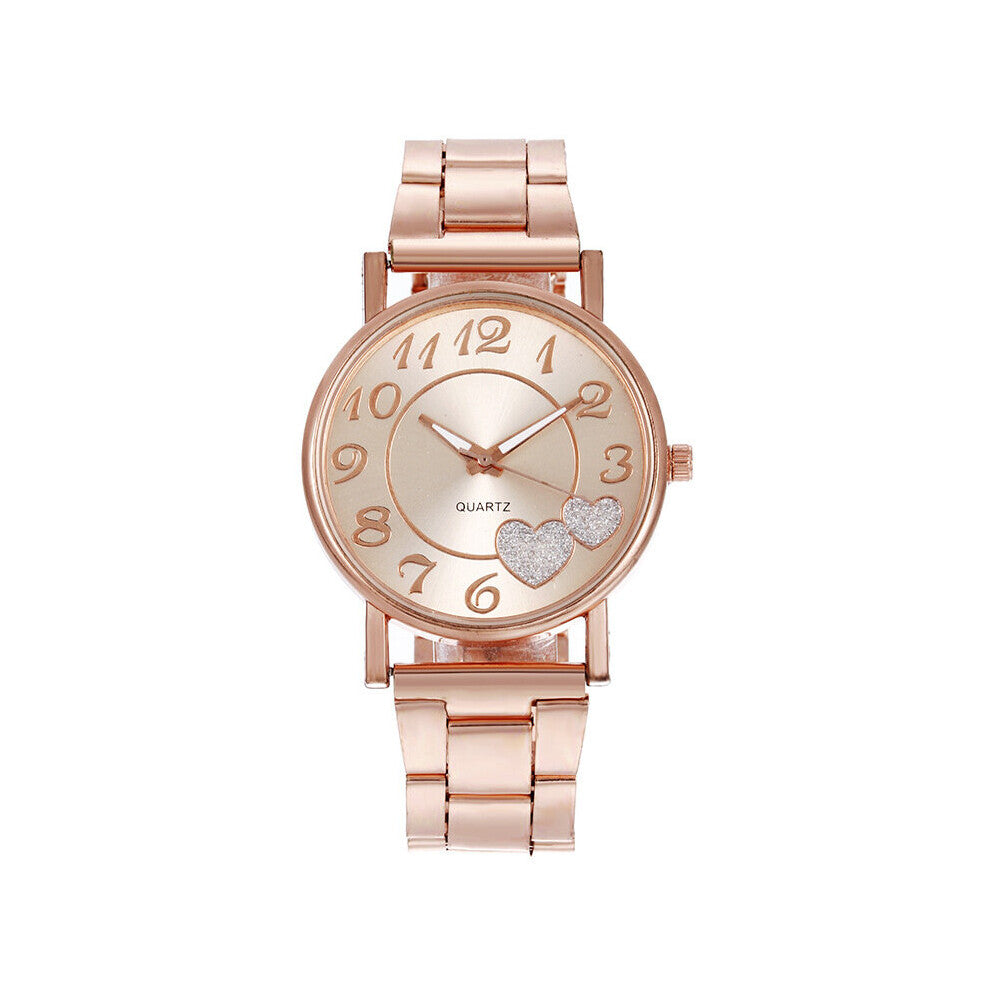 Casual Stainless Steel Watches Love Heart Rhinestone Ladies Watch Quartz Women Gift Clocks ???? Reloj