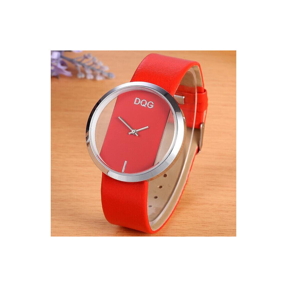 Women Watches Transparent Casual Quartz Watch Women Strap Relogios Feminino Ladies Wrist Watch Red Clock Hot