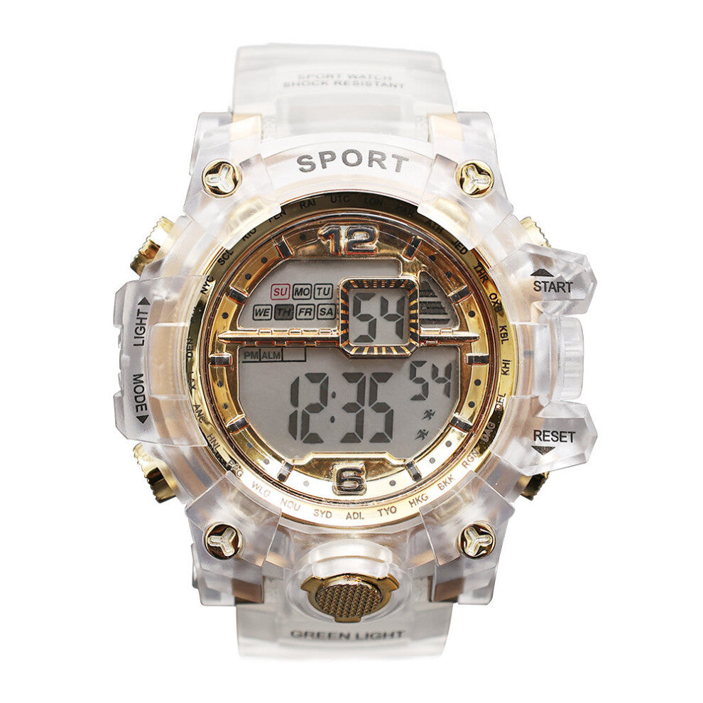 Women Colorful Digital Watches Jelly Transparent Waterproof LED Electronic Chrono Alarm Sport for Young Student