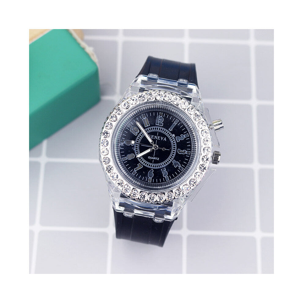 LED Lights Electronic Women Watches for Girls Casual Glowing Quartz Wristwatch Ladies Student Clock relogio feminine
