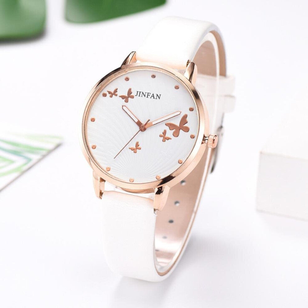 2020Simple Female Dress Wristwatches Classical Printed Butterfly Women Watches Ladies Quartz Leather Watch