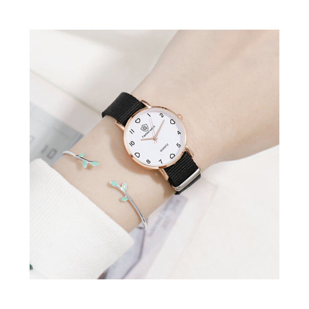 Women Watch Casual Canvas Belt Watches Ladies' Small Dial Quartz Clock Dress Wristwatches Reloj