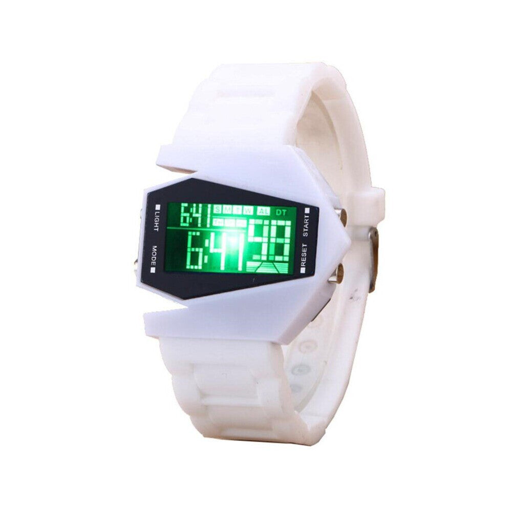 Men Ladies Silicone Watch LED Digital Watch Airplane Shape Watch boy girl Watch Casual student Gift Wristwatch