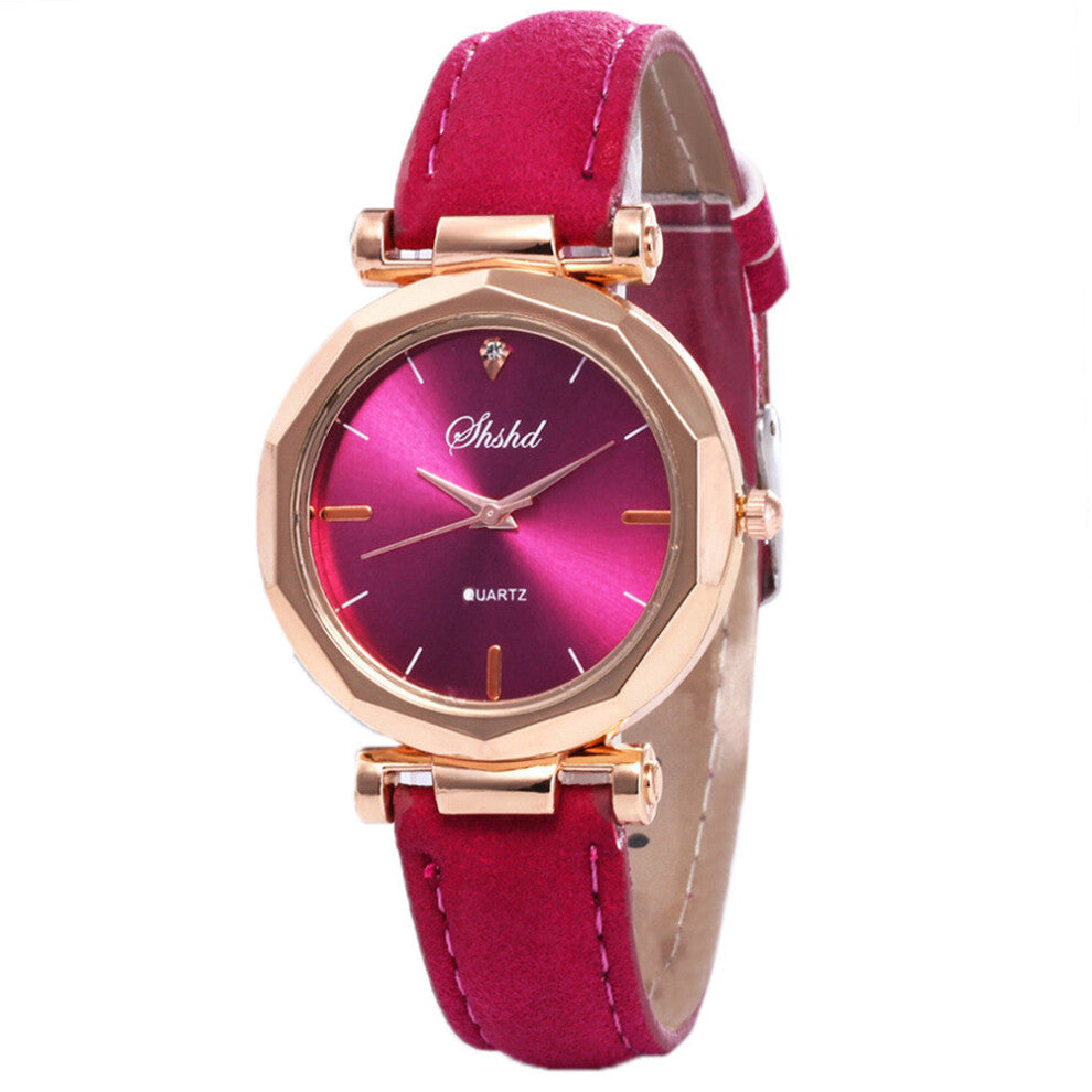 Women Leather Casual Watch Analog Quartz Crystal Wristwatch ???? ??????? ???????? ????? ???? ???? ???????