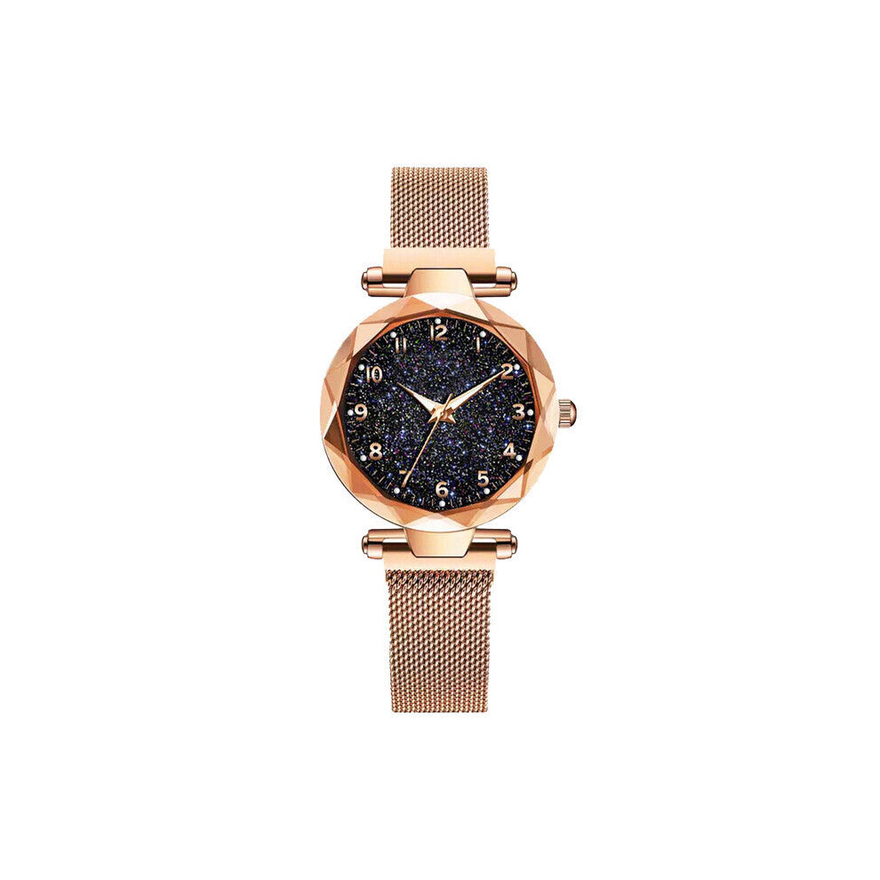 Women Watches Mesh Belt Magnetic Starry Sky Female Clock Quartz Wristwatch Ladies Wrist Watch relogio feminino