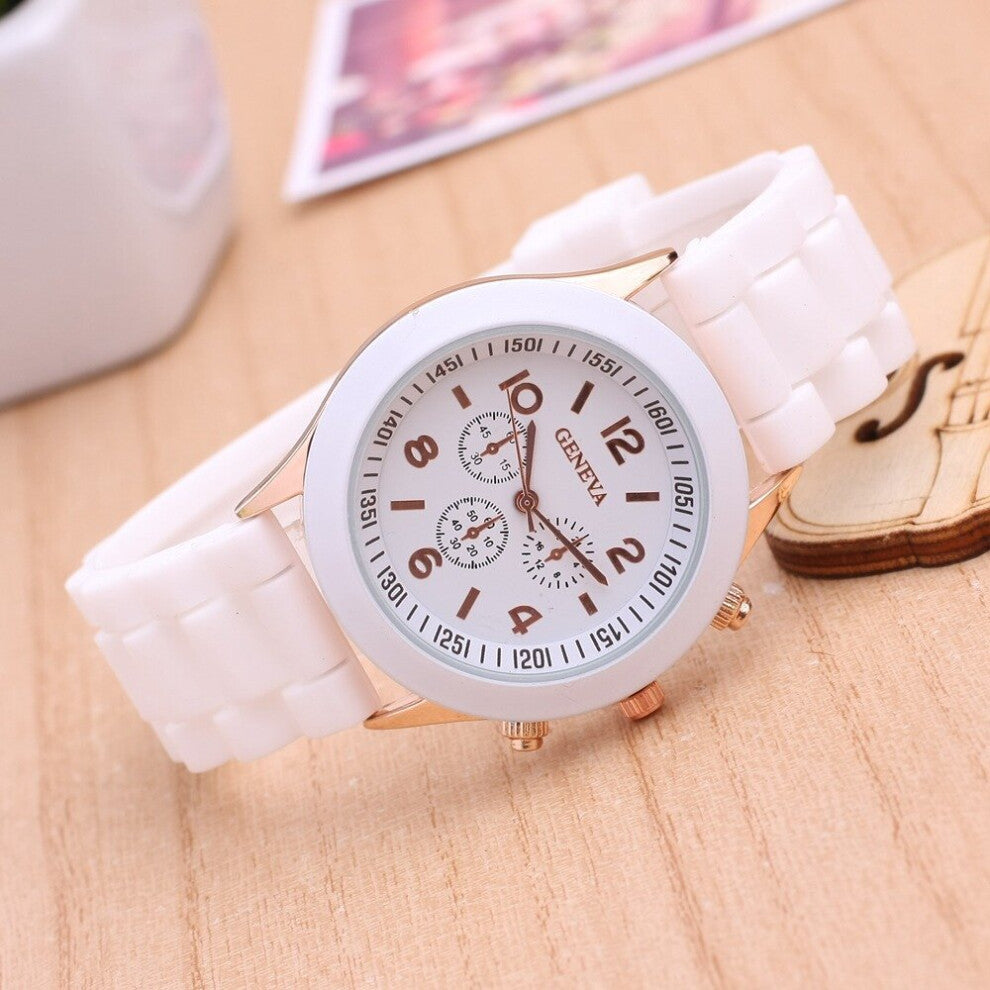Silicone Strap Quartz Watches for Women Three Eyes Candy Wrist Watch Relogio Zegarki Relojes ?????? Montre