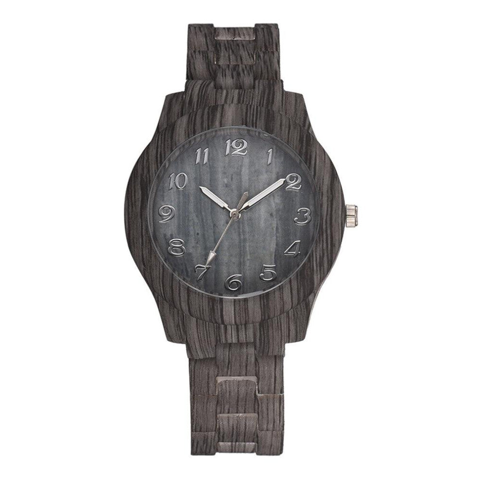 Couple Men and Women Quartz Watch Wood Grain Retro Silicone Dial Clocks Silicone Strap Orologi