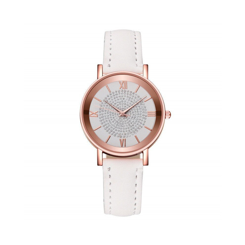 Women Watch Leather Belt Watch Star Sky Dial Clock Quartz Wrist Watches Ladies Casual Mesh Belt Wristwatch Clock