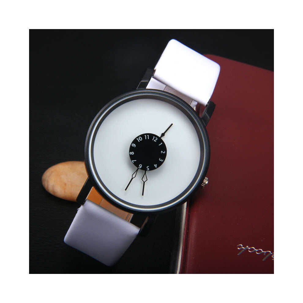 Hot Casual Minimalist Couple Watch Personality Dial Belt Quartz Watch Male Watch Girl Student Watch Bulk Items