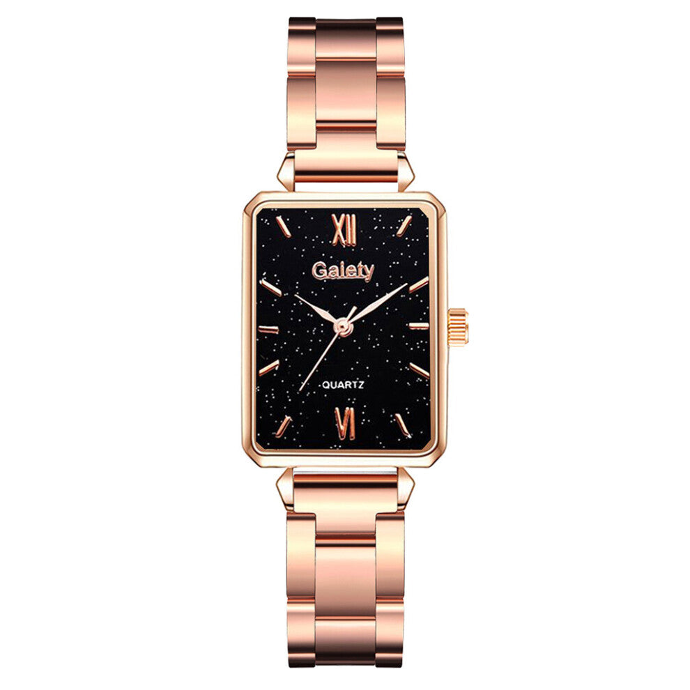 Gaiety Watch For Women Green Dial Square Ladies Quartz Wrist Watch Bracelet Rose Dress Women Watches