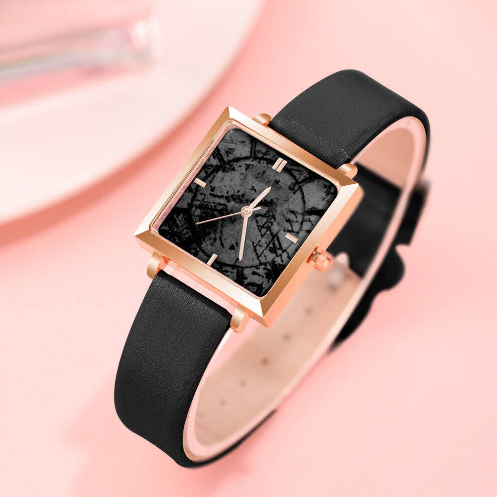 Watch for Women Female Casual Minimalist Style Brown Leather Wrist Watches Ladies' Clock for Women