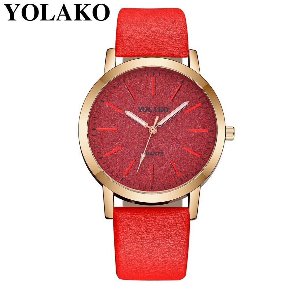 Women Watches Leather Clock Rhinestone Yolako Relogio Feminino Quartz Romantic Star Wristwatch Leisure
