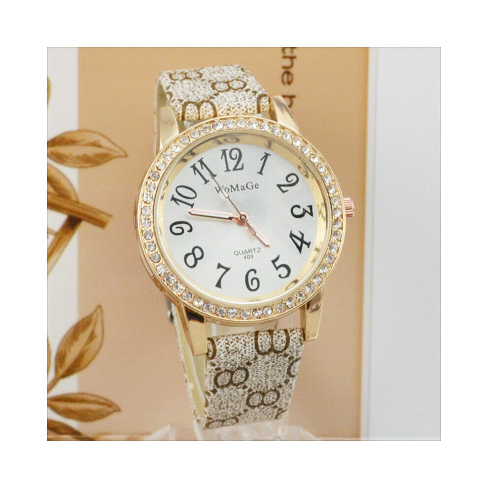 Woman Watch Womage Casual Ladies Watches Snake Leather Belt Women's Watches Bling Rhinestone Watch bayan kol saati