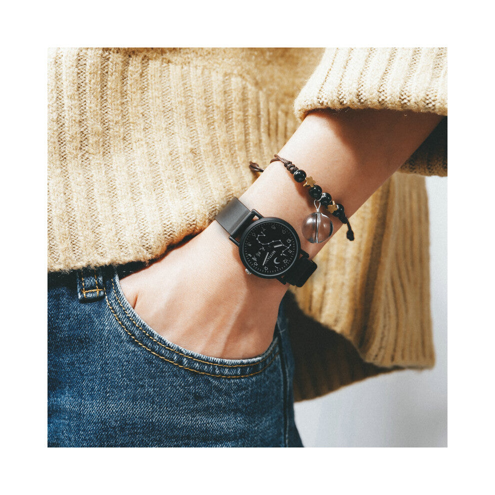 Students Wrist Watch Stylish Luminous 12 Constellation Quartz Movement Watches for Girls Boys Creative Dial Watch Gift