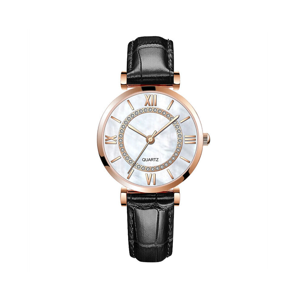 5pcs Women Watch Set Woman Casual Quartz Wristwatch Leather Bracelet Watch Gift For Girlfriend Relogio Femenino