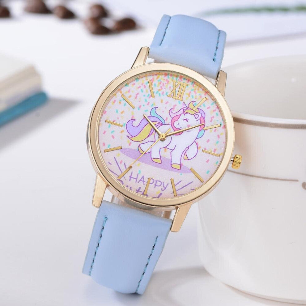 Female Student Leather Band Quartz Watch Animal Dial Women's Watch Wristwatch Ladies Watches Clock For Women