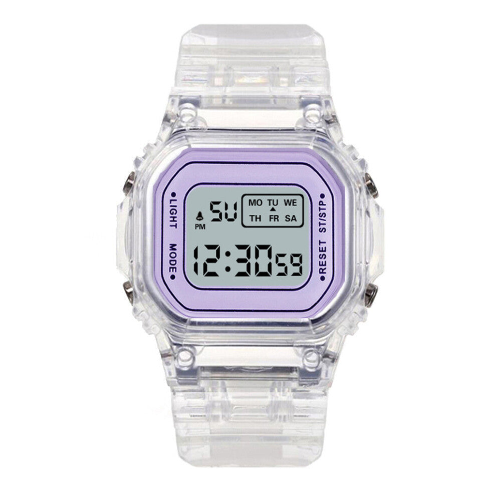 LED Electronic Watch Student Sports Outdoor Waterproof Watch Digital Week Display Small Square Digital Wrist Watches
