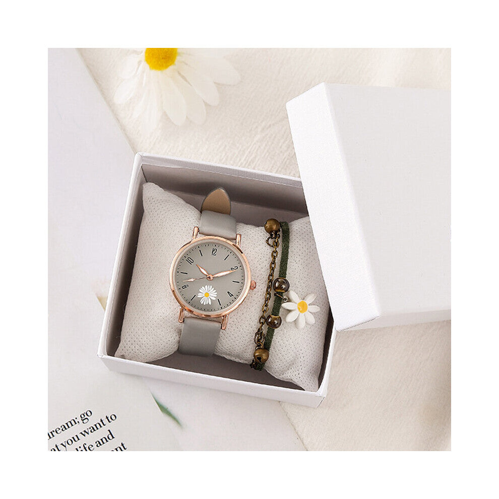 Newly Quartz Watches Casual Watches Ladies Daisy Bracelet Wristwatch For Women Lady