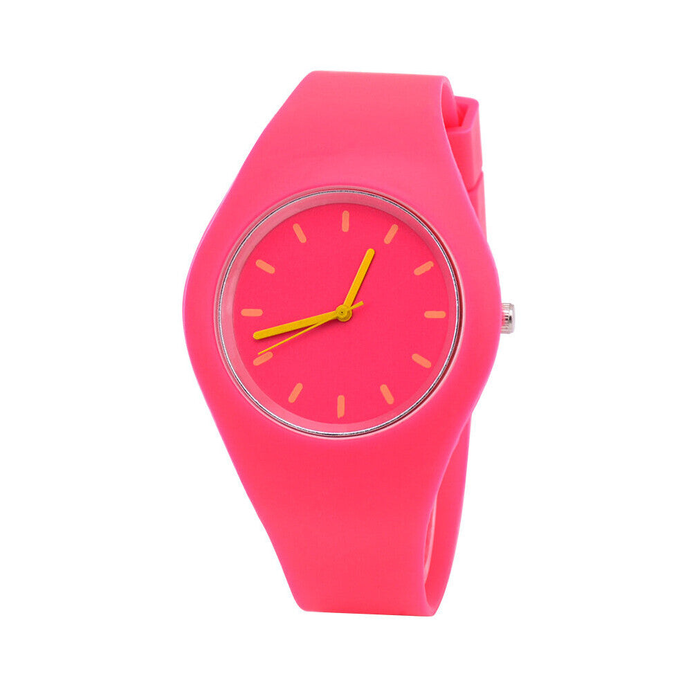 Woman Casual Silicone Strap quartz watch Candy-colored Jelly watch Ladies Dress Quartz Wristwatch Female Watch