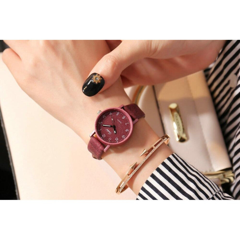 UTHAI BK01 Women Watches Ladies Multicolor Quartz Watch Digital Scale Literary Retro Stone Belt