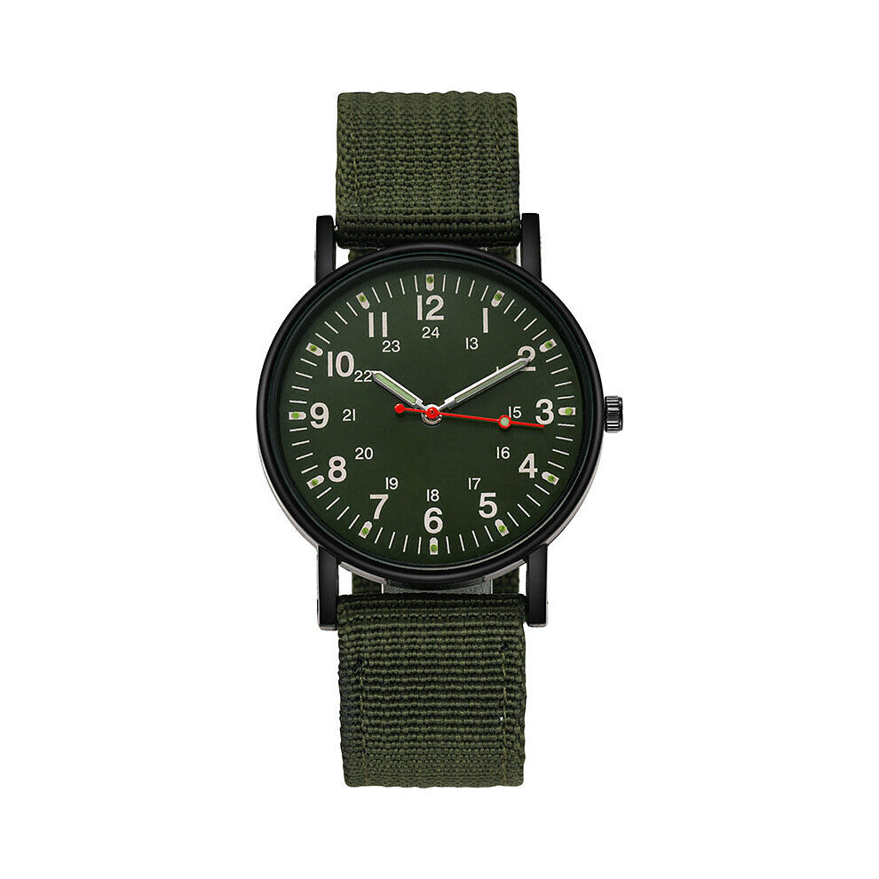 Military Watch for Men Top Quartz Mens Watches Luminous Canvas Band Relogio Masculino Male Clock