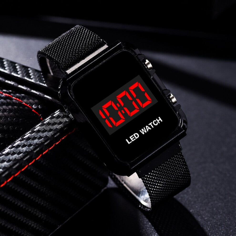 Square Dial Quartz Watches For Women Gift Stainless Steel Mesh Magnetic Clock Ladies Wristwatch Relogio Feminino