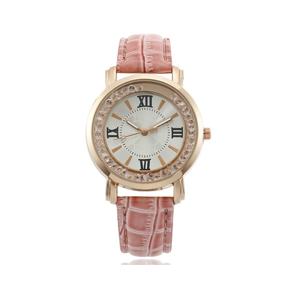 Hot Leather Women Watches Quicksand Ball Casual Ladies Dress Wristwatch Relogio Feminino Clock Quartz Watch