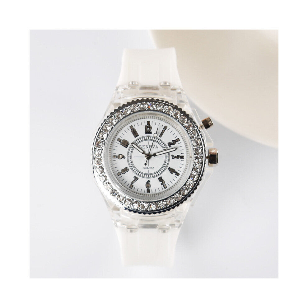 Flash Luminous Clock Led Personality Students Jellies Women Men Boy Watches Light Wrist Watch Silicone Strap