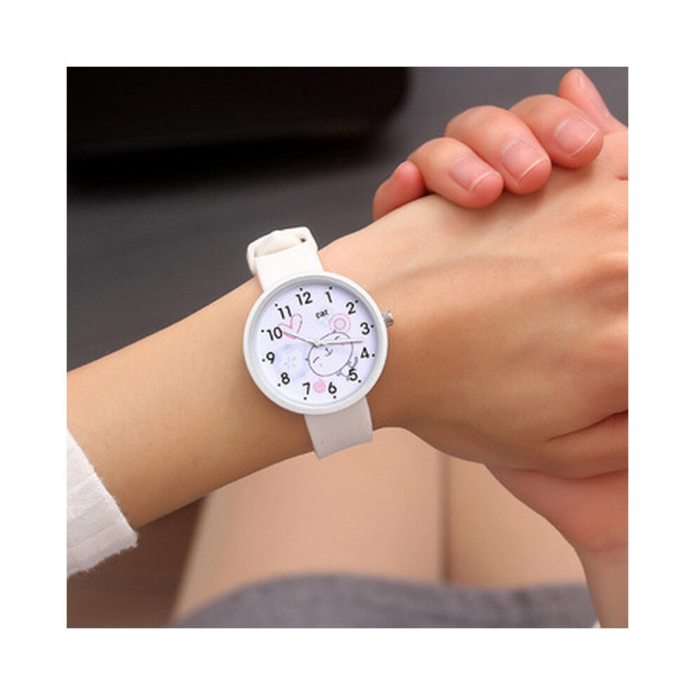 1PC Cat Pattern Kids Quartz Watches for Boys Girls Student Childen Cartoon Wrist Watch Women Clocks Relogio Feminino