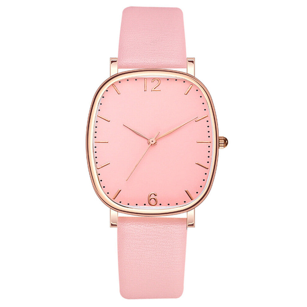 Women's Watch Minimalist Dial Leather Quartz Ladies Wristwatch Casual Female Watches Gift Clock