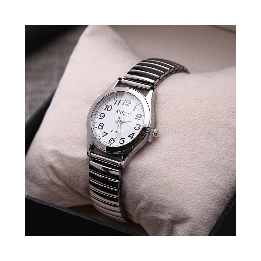 Men Women Wristwatch Couple Flexible Stretch Band Quartz Watches Man and Ladies Clock Gift