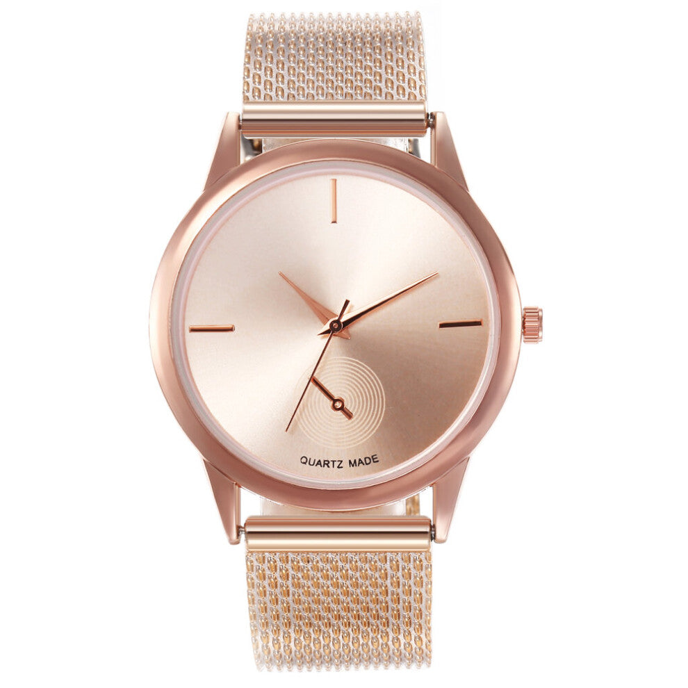 Minimalist Women&#39;s Thin Watches Women Business Stainless Steel Mesh Belt Quartz Watch Plastic Relogio