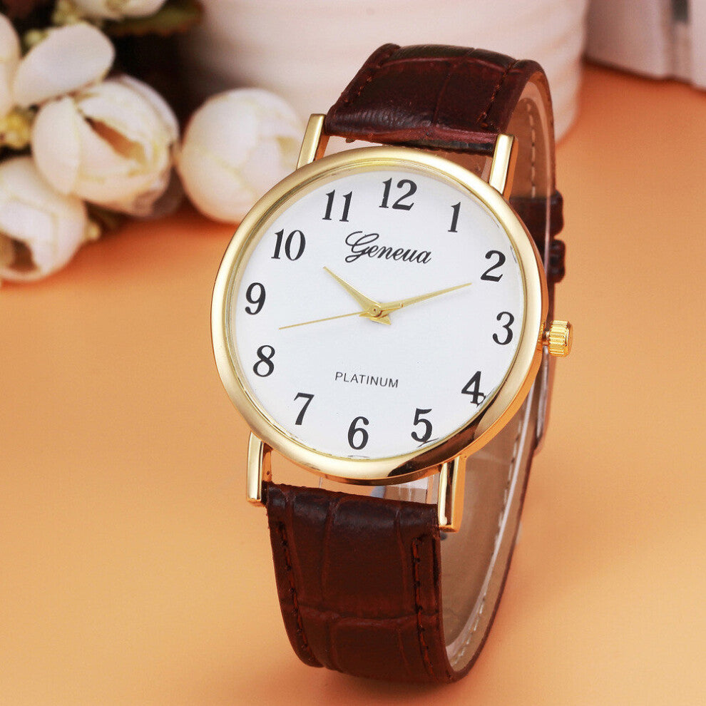 Women Watches Retro Leather Band Analog Alloy Quartz Wrist Watch Women's Leather Strap Quartz Girl WristWatch #45