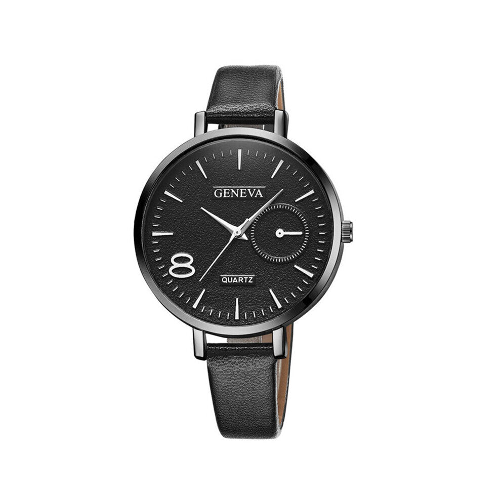 Women Watches Big Number Quartz Female Clock Girl Personality Leather Bracelet Gift Clock Femme Relogio