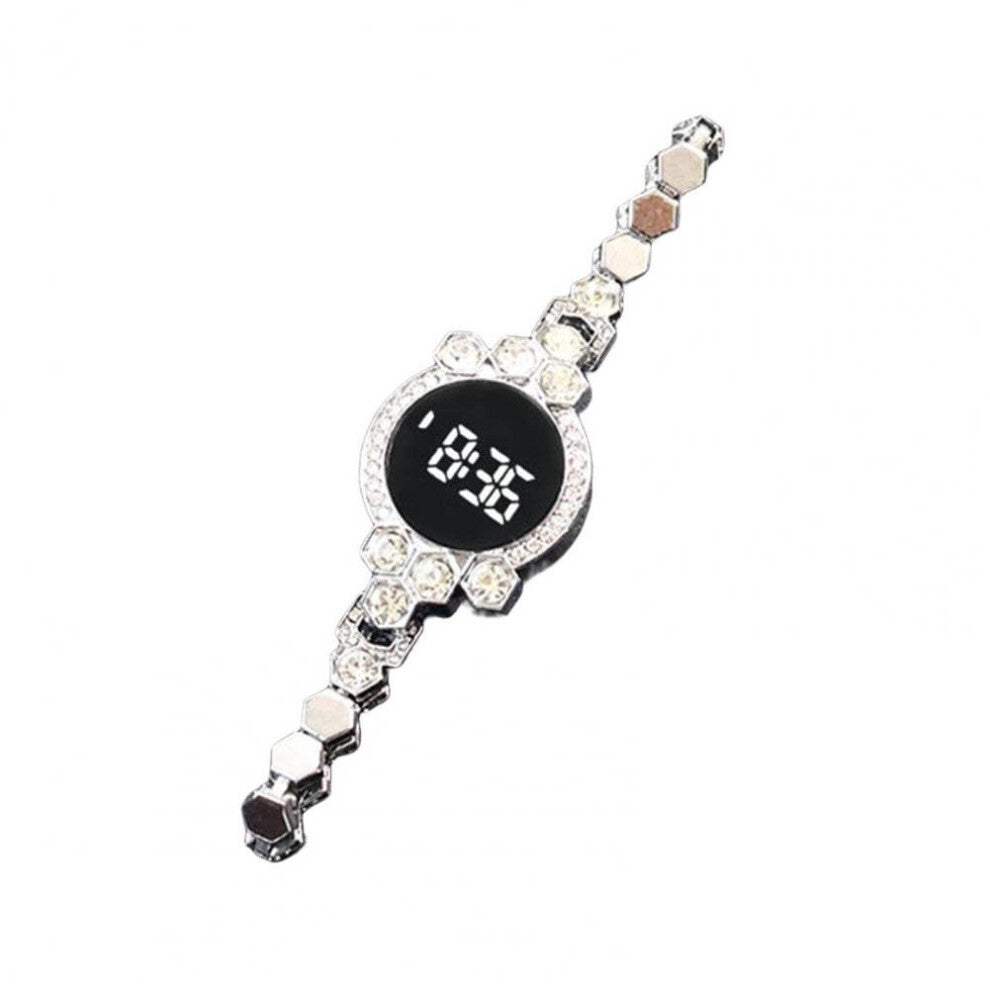 Women Watches Rose Stainless Steel Ladies Wristwatch LED Digital Watch for Women Electronic Clock Chain Wrist Watch