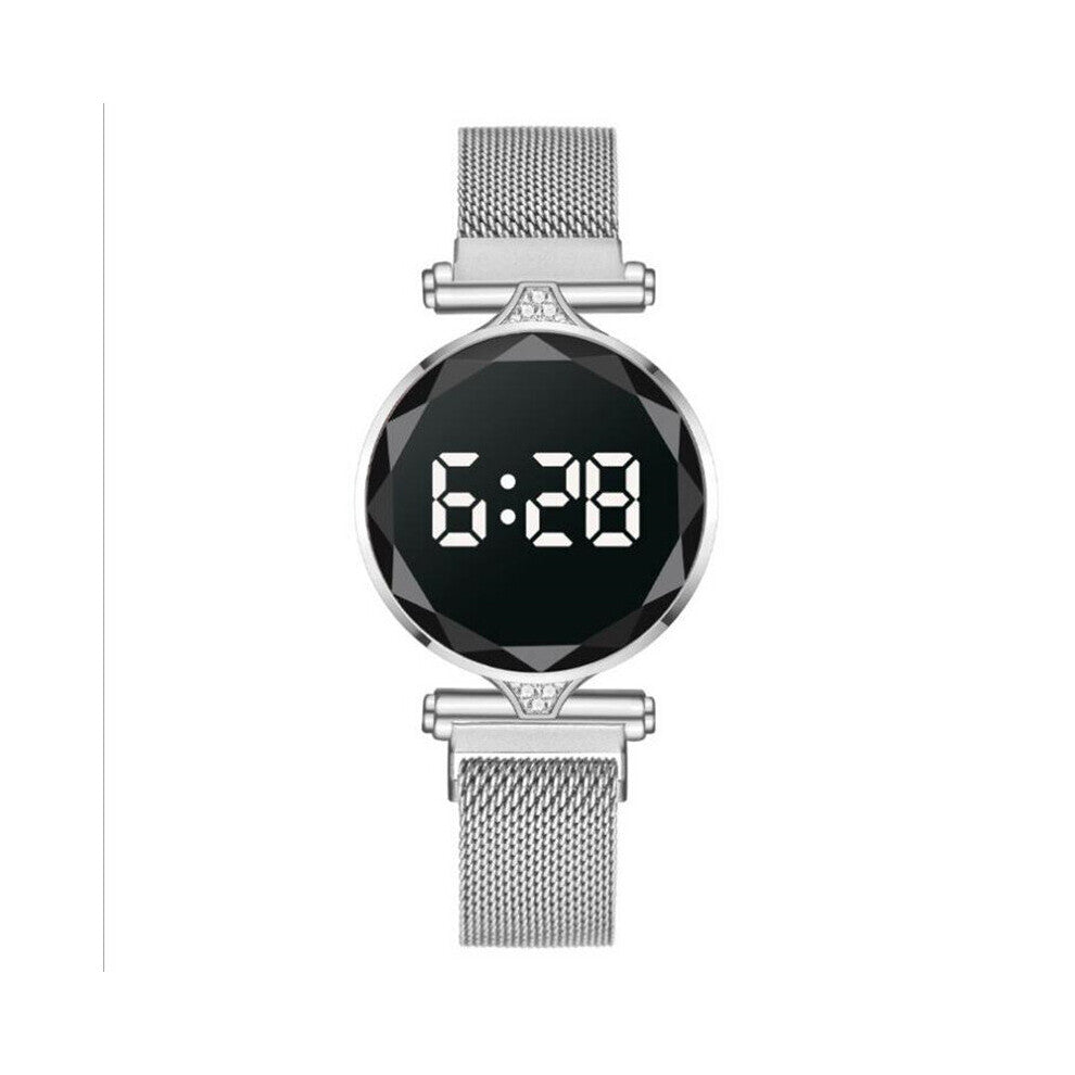 Digital Magnet Watches For Women Rose Magnetic Strap Dress LED Quartz Watch Female Clock Relogio Feminino