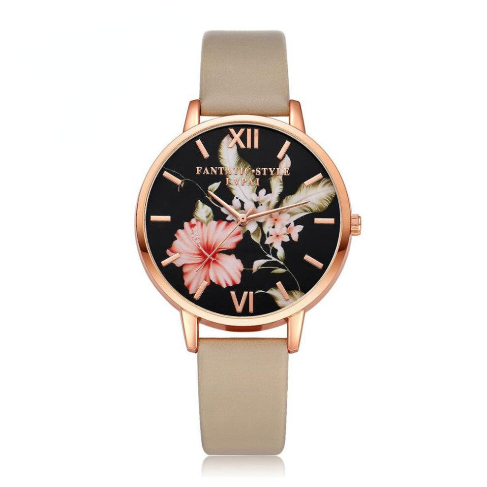 Flowers Butterfly Dial Women Watches Leather Band Ladies Dress Watches Business Clock Watch Women Dress Relogio Feminino