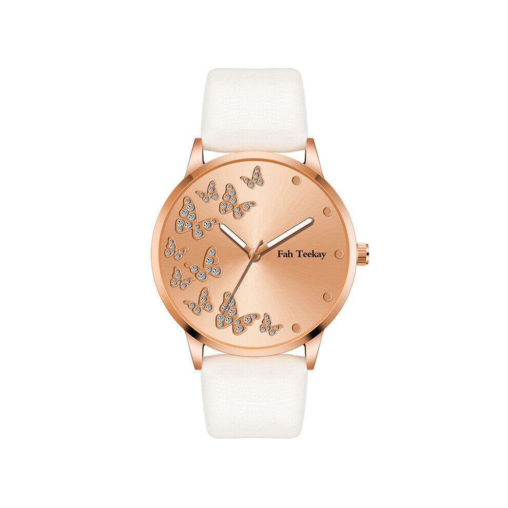 Printed Butterfly Women Watches Female Dress Wristwatches Classical Ladies Quartz Leather Watch