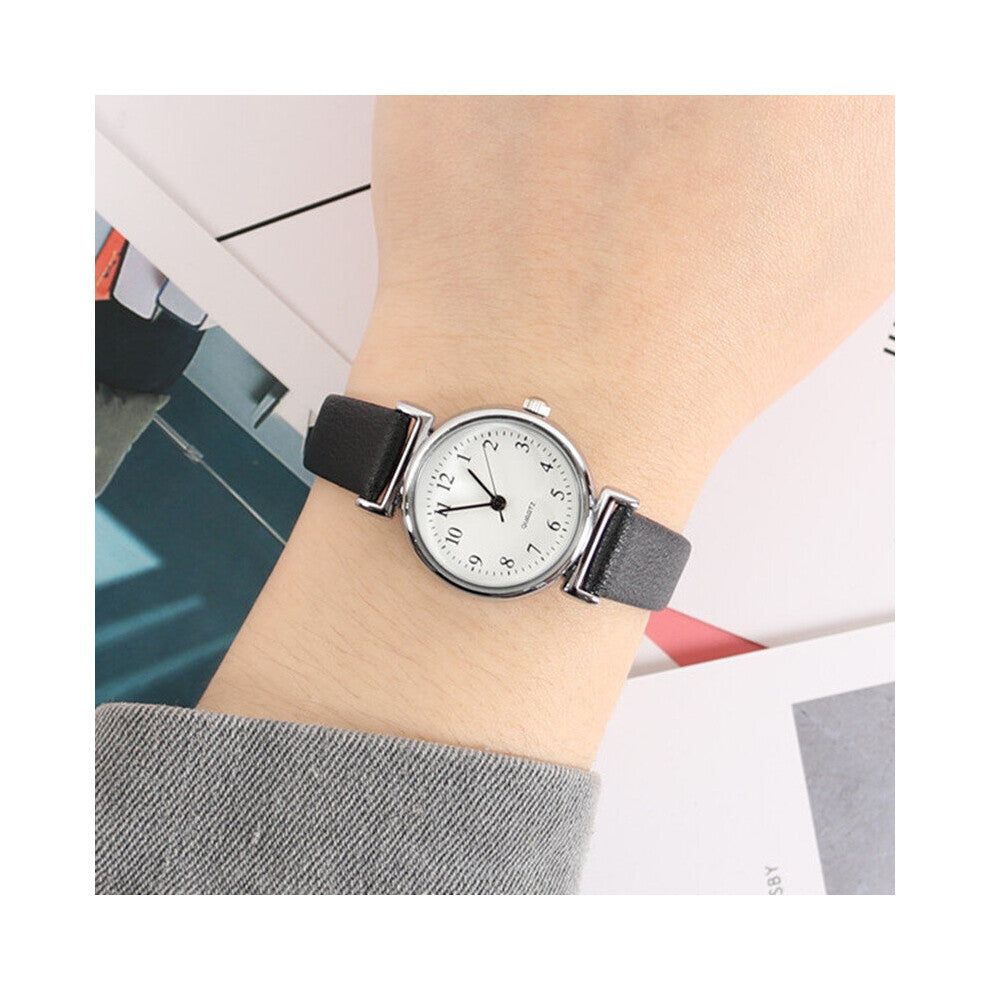 Women Watches Ladies Quartz Wristwatches Female Vintage Leather Belt Brown Retro Student Watch