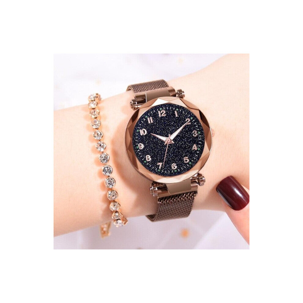 Hot Women Watches Ladies Starry Sky Watch Magnetic Female Clock Woman Wristwatch Light Clock Relogio Feminino Montre Femme