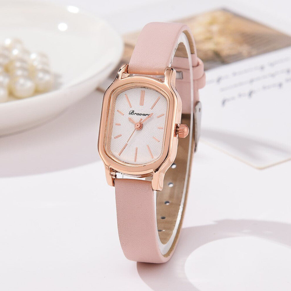 Women Watches Set Leather Ladies Wrist Watches Oval Dial Dress Retro Female Quartz Wristwatch