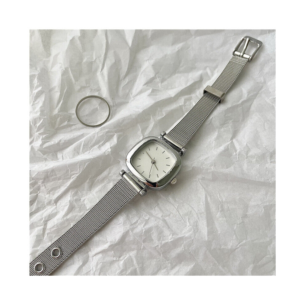 Women Quartz Watch Bracelet Set Dial Women Watches Rose Mesh Ladies Watch