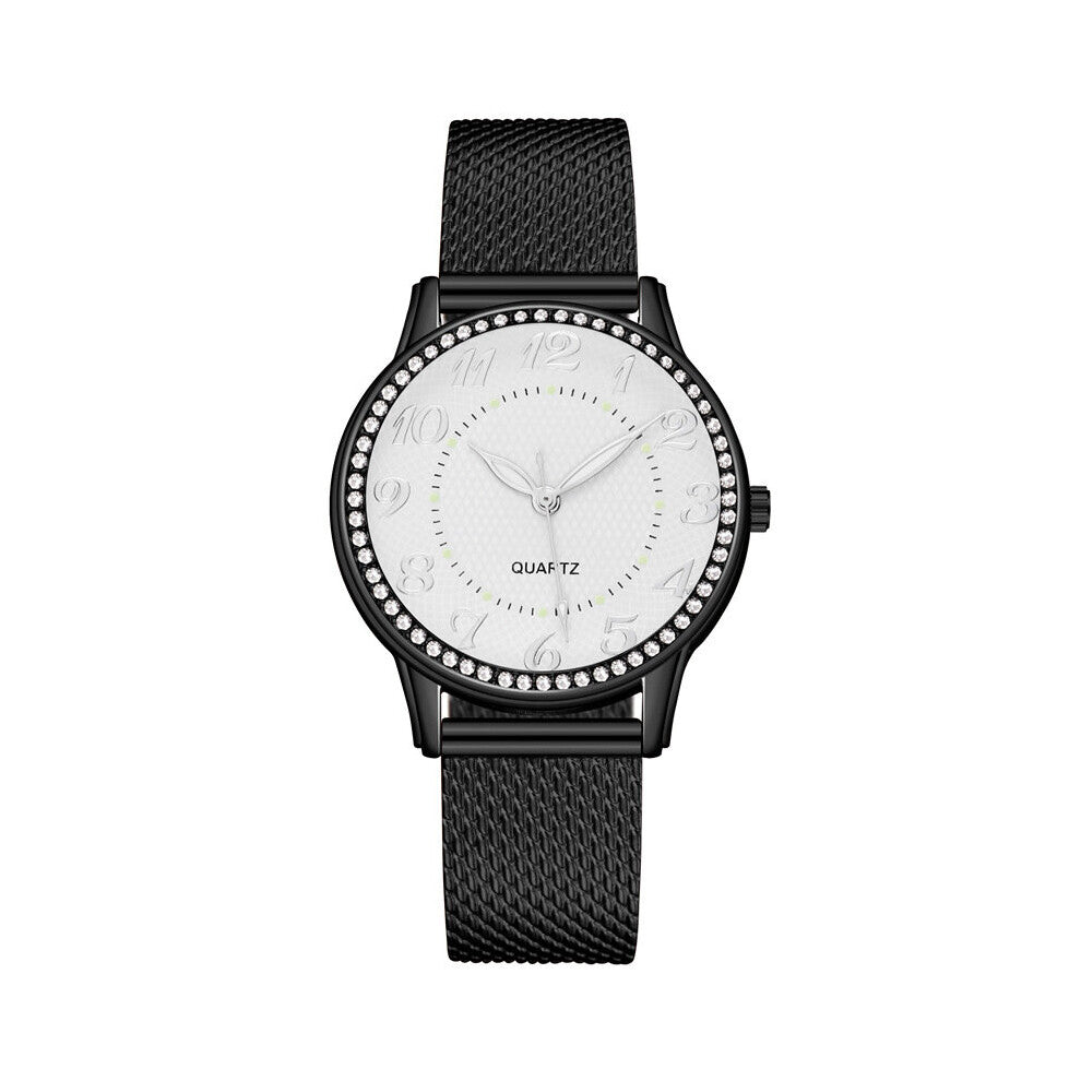 Relogio Feminino Ladies Watch Crystal Lady Mesh Strap Rhinestone Women Watches Golden Strap Clocks
